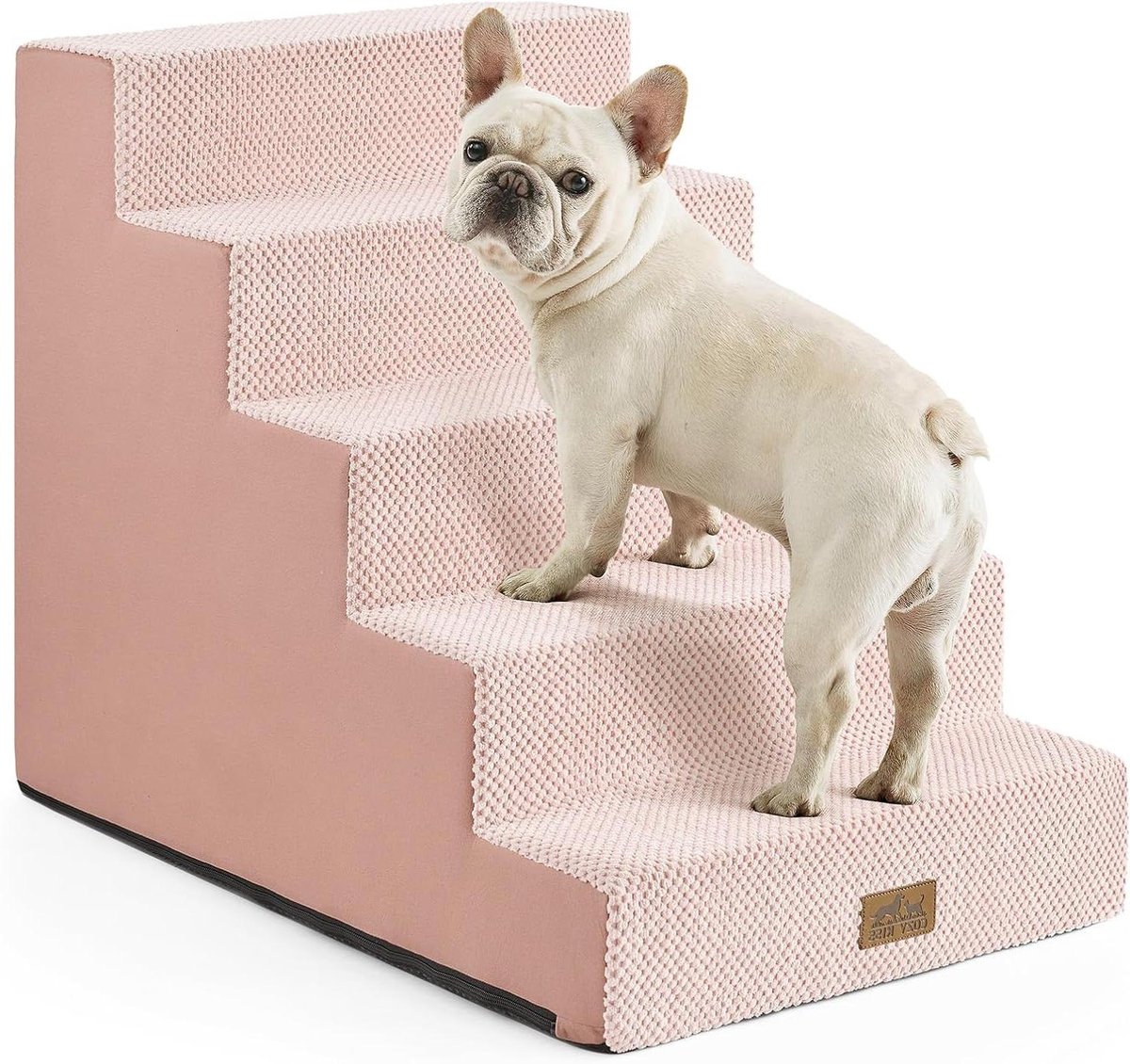 Hondentrap - Huisdier trap - Huisdieren helpen - Extra brede stabiliteit - 50 cm hoog - Roze