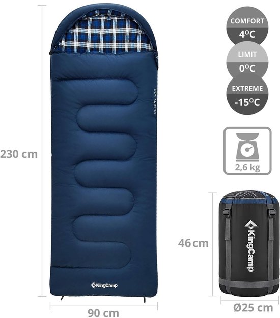 Dekenslaapzak Cloud 400 Winter - Katoenen slaapzak XL breed -15 °C — afbeelding 5