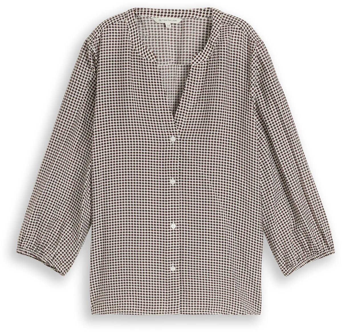 Tom Tailor - Blouse met patroon - Maat 36 - small brown dot print