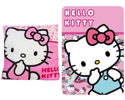 Hello Kitty slaapkamerset; kussen en fleece deken