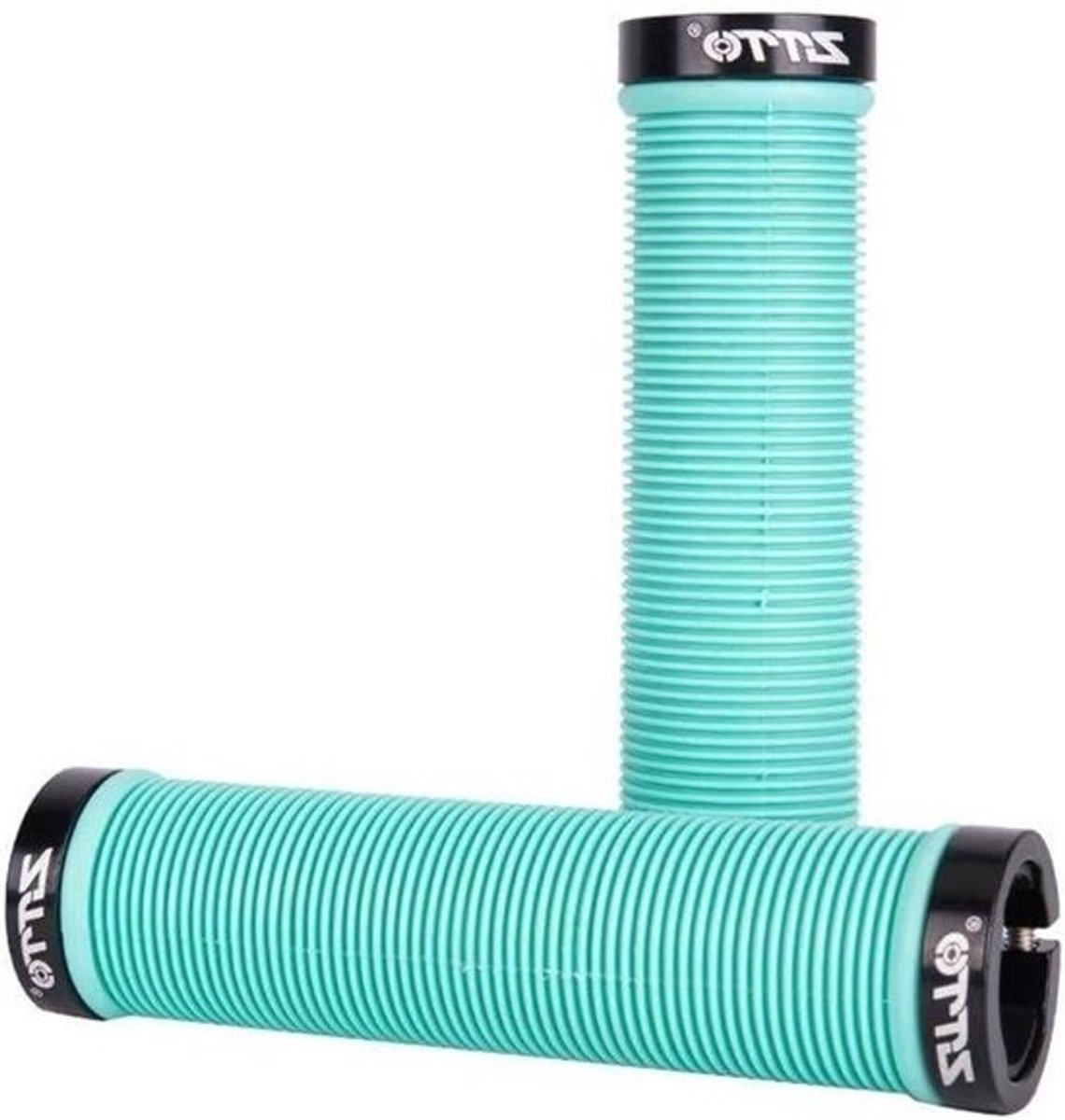 Fiets Handvatten - Stuur Handvatten - Comfortabel Fietsen - Dubbel Lock-on Design - 13 cm Lengte - Turquoise
