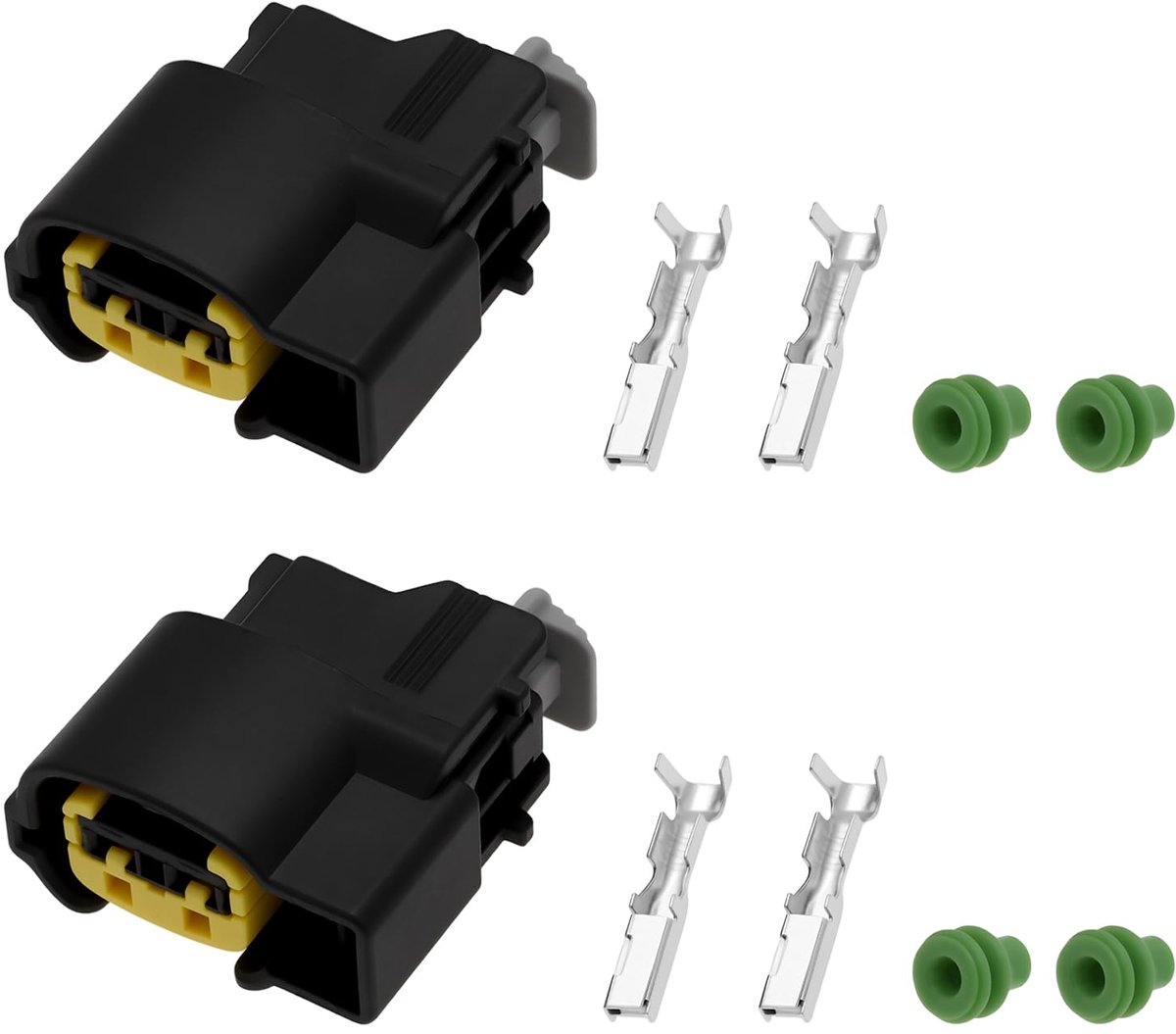 VGOL 2x 2-Pin Ignition Coil Connector Repair Kit Plug Compatible with Hyundai Compatible with Kia 49093-0211 - ShopVlot