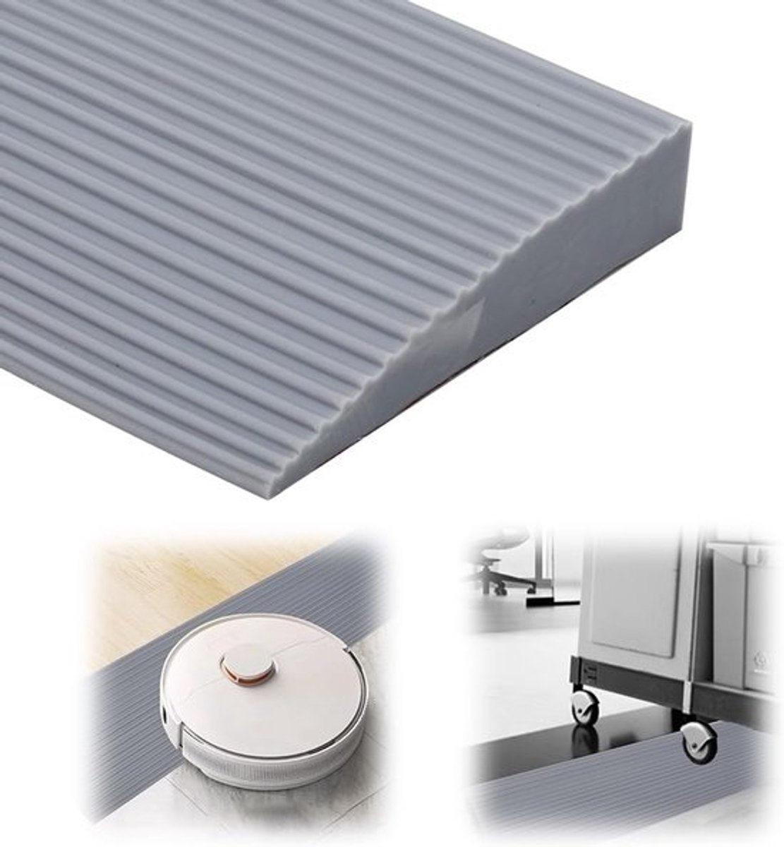Drempelhelling 90 cm PVC Antislip Helling Drempel Oprijplaat 1 cm Hoogte Verschil Rols...