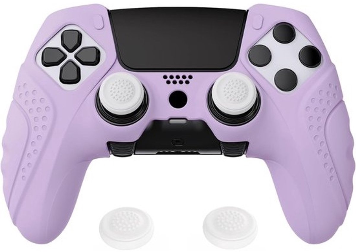 Ergonomische Siliconen Beschermhoes voor PS5 Edge Controller met Antislip Grips en Duimstick Doppen