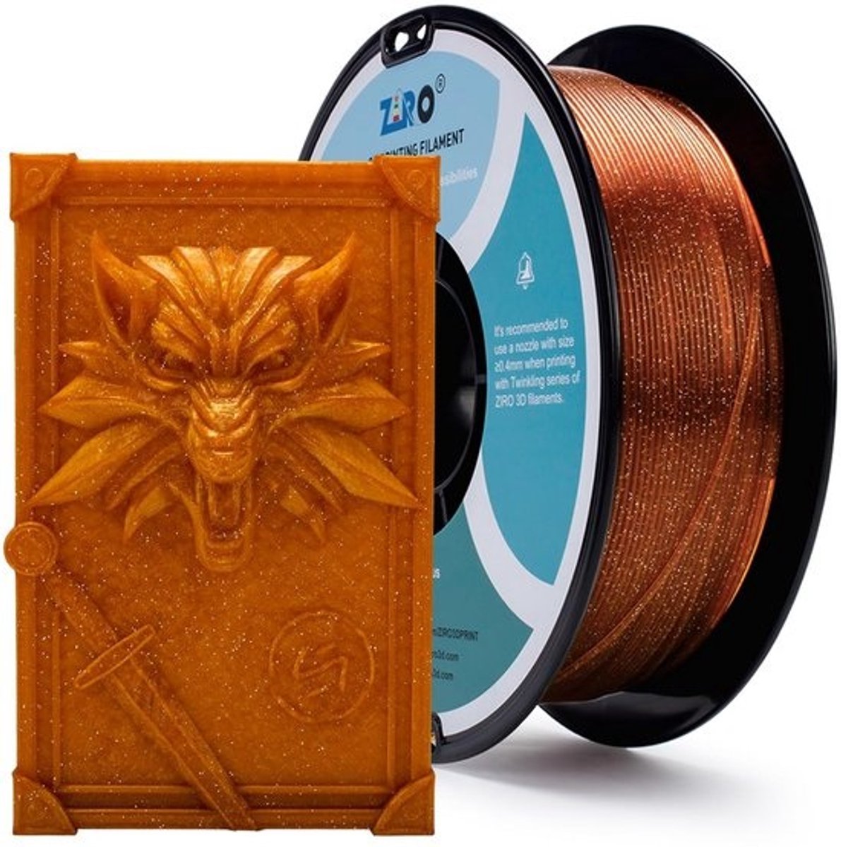 Glitter PLA Filament 1.75mm 1KG voor 3D-printer - Glanzend Caramel