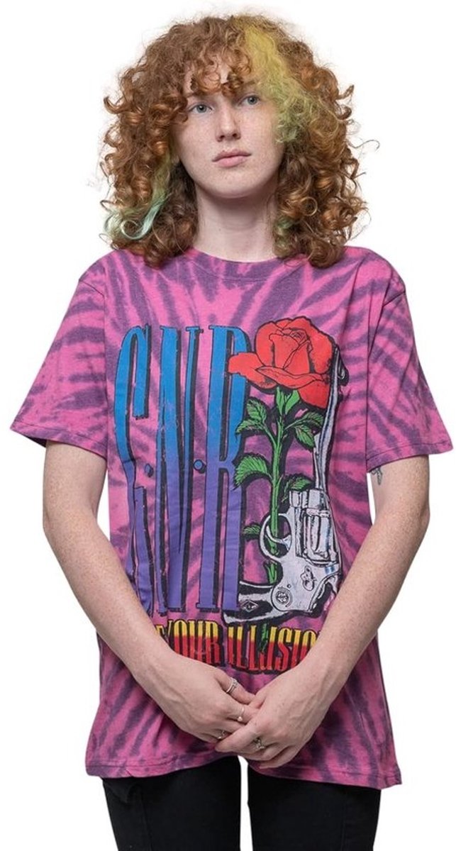 Unisex Band T-Shirt met Tie-Dye Effect en Rockband Print