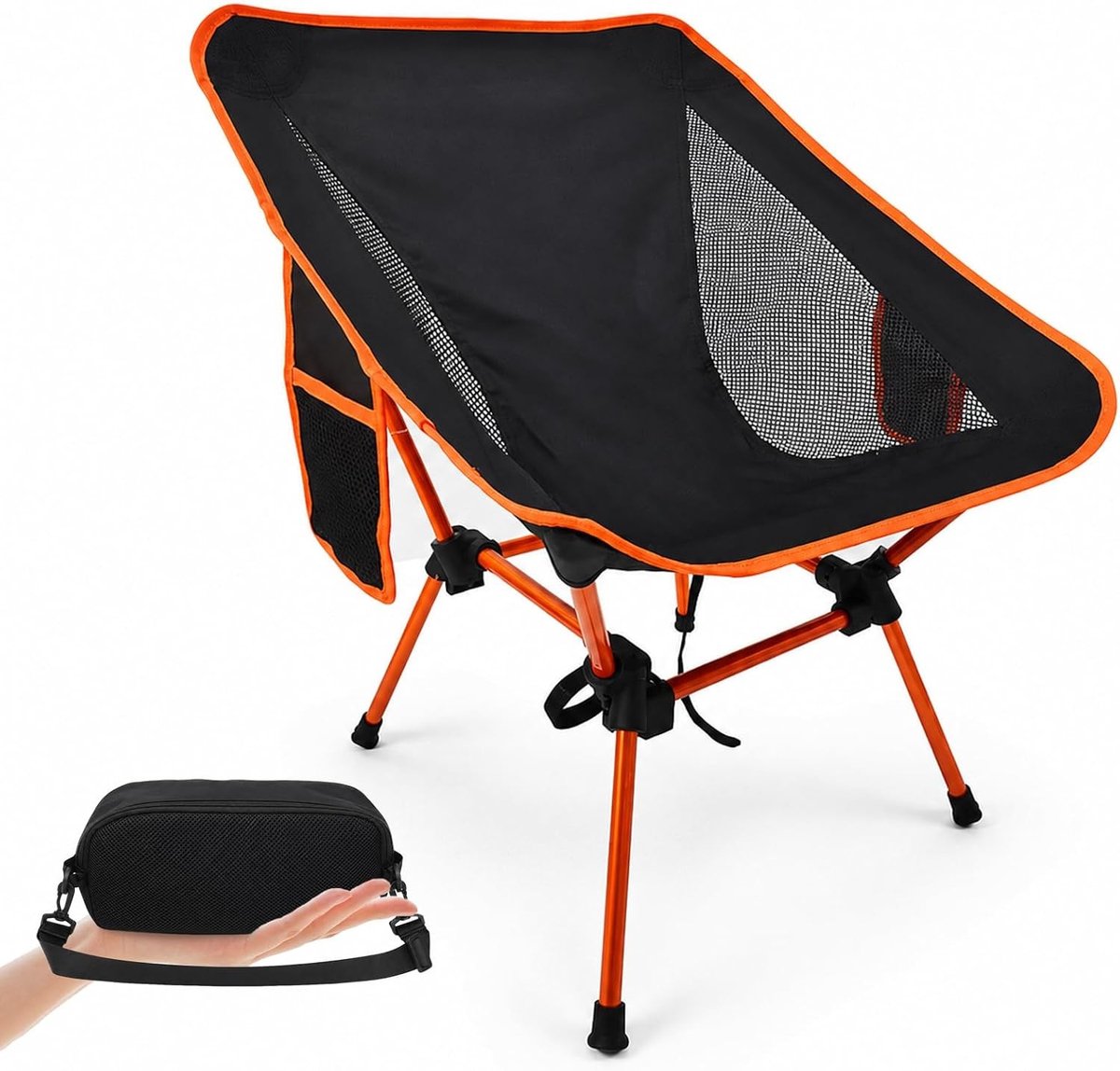 Opvouwbare campingstoel voor buiten, lichtgewicht en comfortabel, ideaal voor strand en kamperen