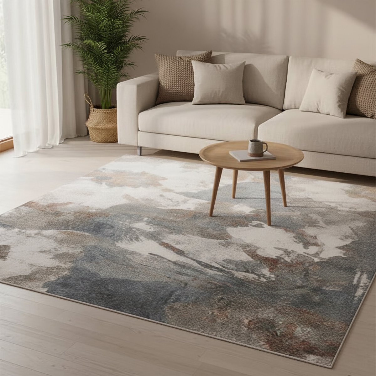 Fraai Wasbaar abstract vloerkleed - Misha Flow Multicolor - 230x330cm