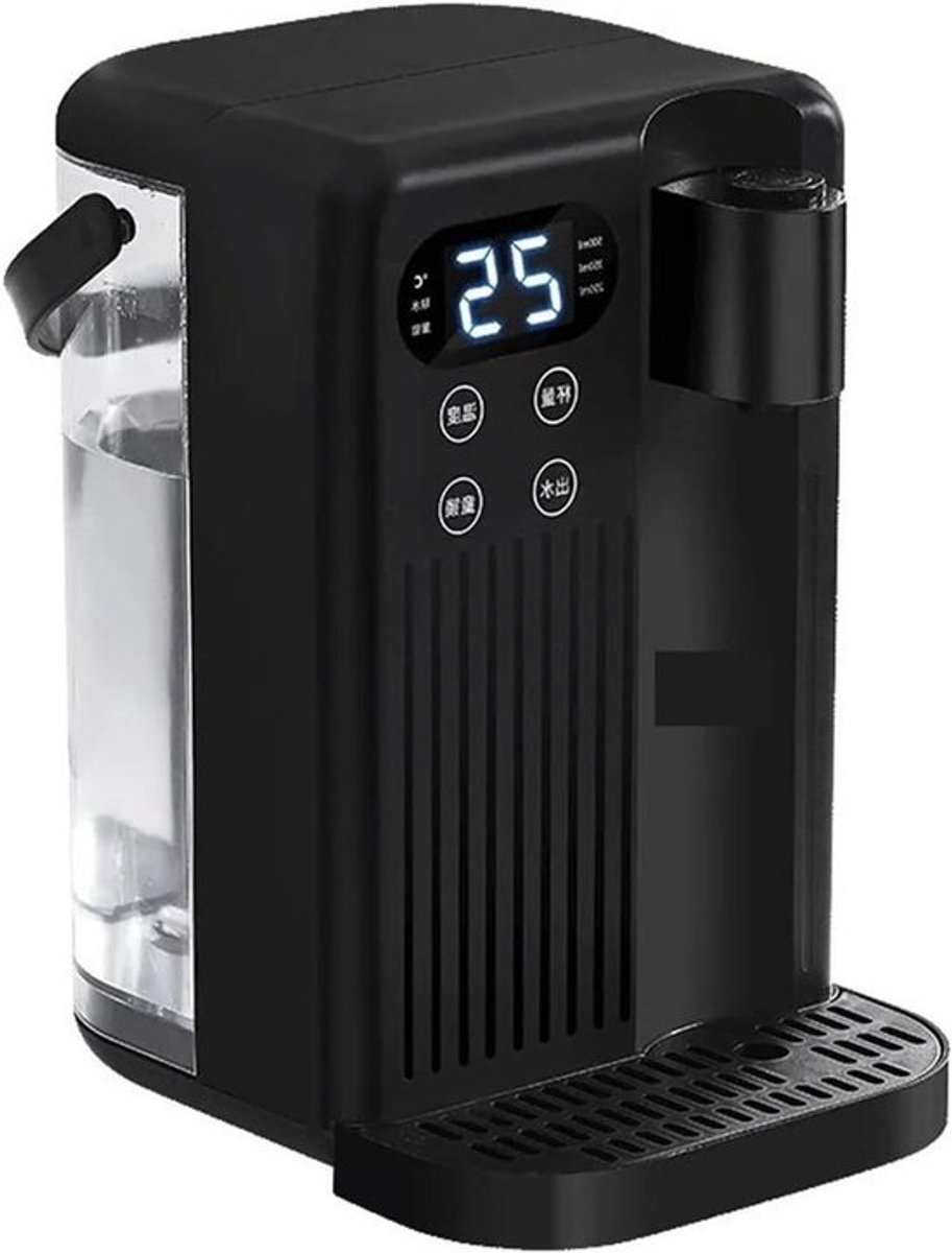 Heetwaterdispenser - Kokend water apparaat - Snel water verwarmen - 12-traps temperatuurkeuze - 3L - Zwart