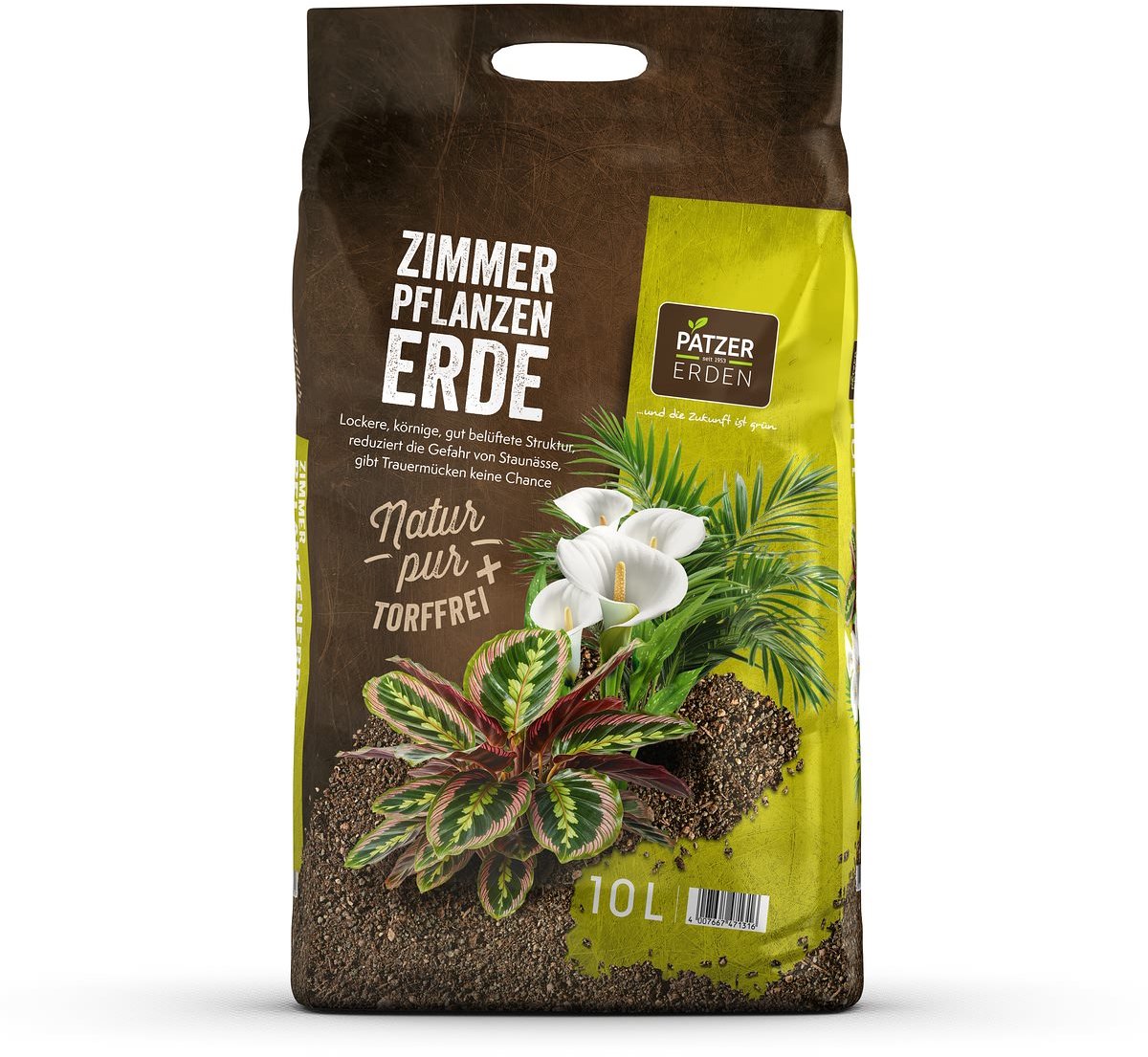 PATZER NATUR PUR Kamerplantenaarde Turfvrij - 10 liter