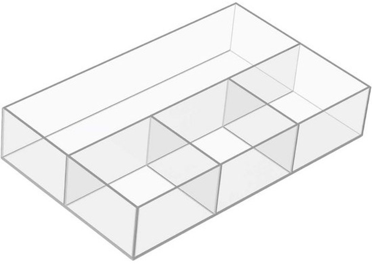 Acryl Lade Organizer - 2-Lagig Transparant Make-up en Sieraden Opbergbox voor Kaptafel