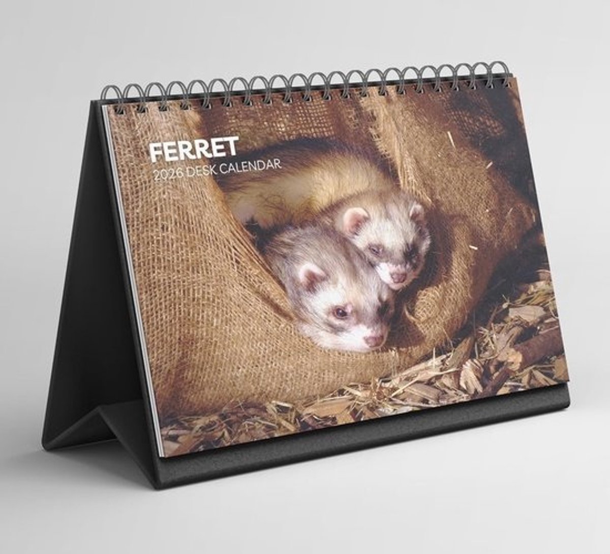 Bureaukalender 2026-2027 - Staande Flip Kalender - Afspraken Plannen - Unieke Dierenafbeeldingen - A5 Formaat - Multicolor