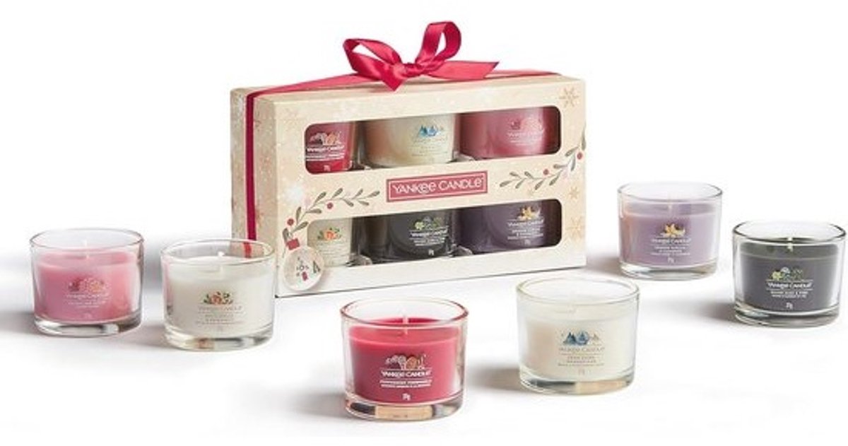 Giftset met 6 Geurende Stearin Kaarsen - Sneeuw Globe Wonderland Collectie - Perfecte Cadeaus voor Vrouwen
