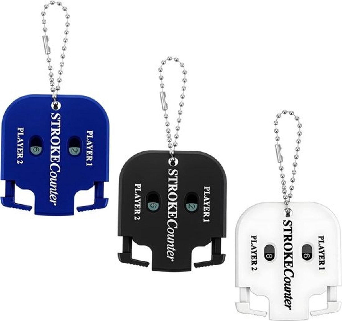 3x Golf Scorekaart Teller Handmatig voor 2 Spelers - Slagteller