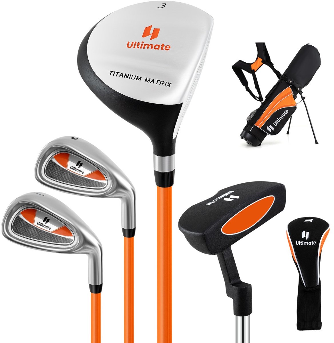 SureDeal® - Golf - Compleet Golfclubset Draagbare - Standaard - Regenhoes Rechtshandig Golfset - Kinderen jaar - 71x53x81 cm - Blauw