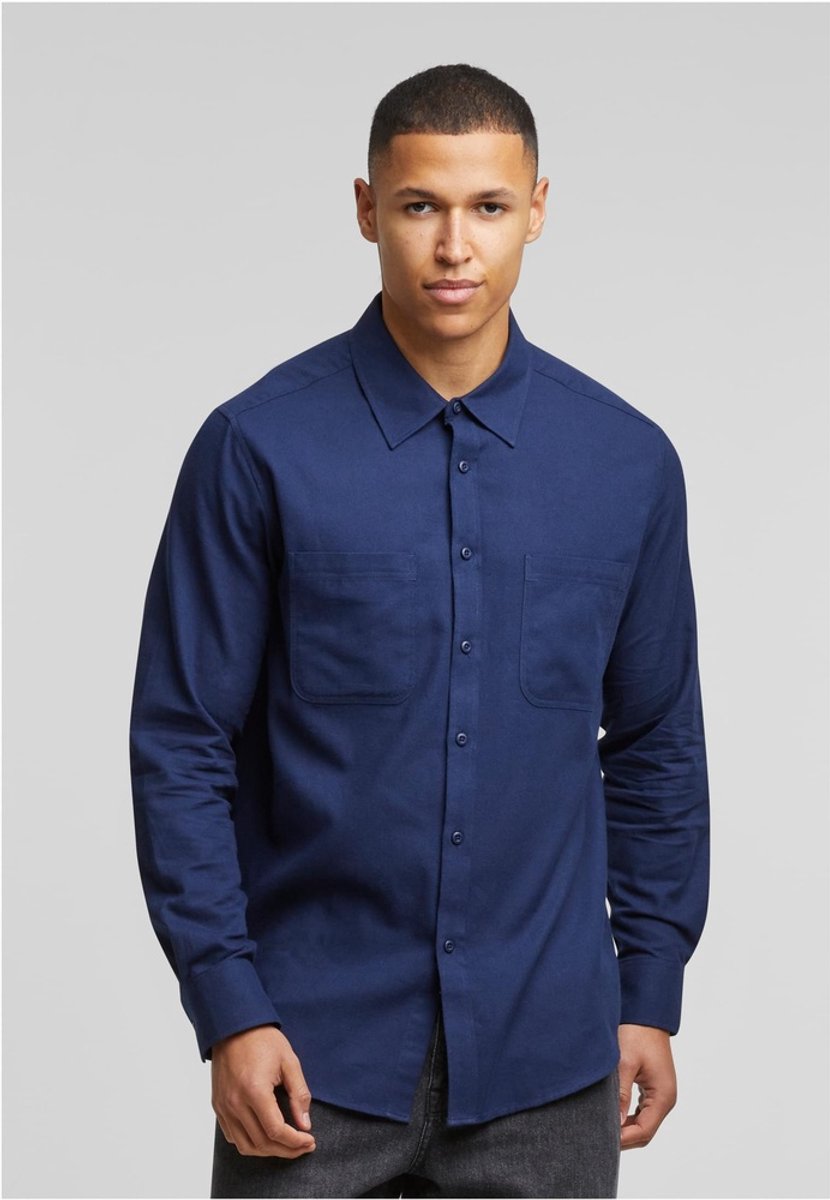Urban Classics Flanell Overhemd XL Donkerblauw