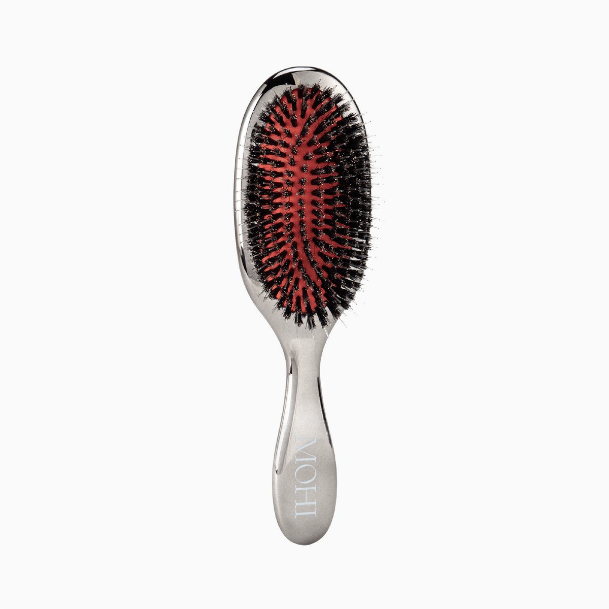 MOHI Bristle & Nylon Spa Brush | Size Two - Zwijnenhaar borstel - Brush - Borstel klein - Jongens en meisjes - Zilver - Brostel - Comb - Boar brush
