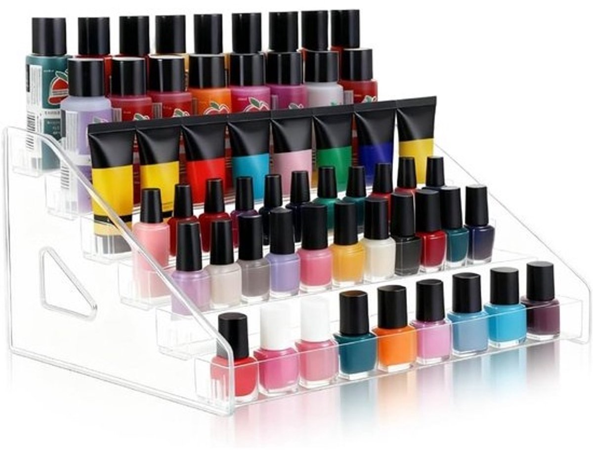 Transparant Nagellakrek met 6 Niveaus - Opbergorganizer voor Nagellak, Etherische Oliën en Make-up