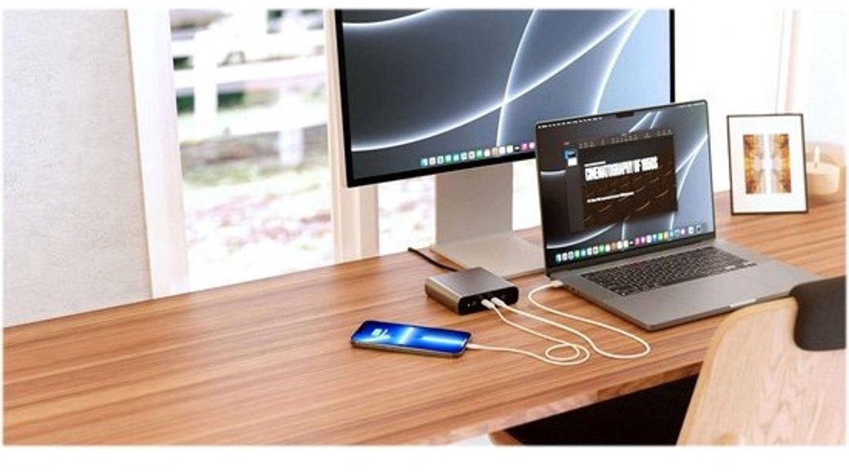 245W GaN Tafeloplader met 4x USB-C PD Poorten voor Laptops en Tablets