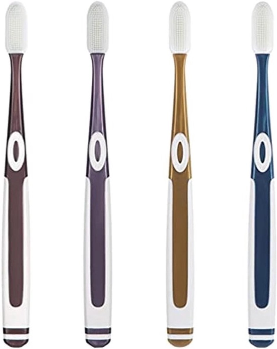 Siliconen Tandenborstel - Zachte borstels - Mondhygiëne - Flexibele borstelharen - 4 stuks - Willekeurige kleuren