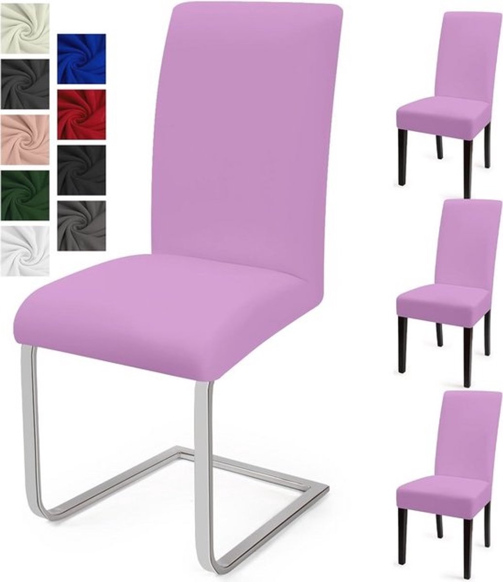 Universele Eetstoelhoezen Set van 4 - Stretch en Wasbaar voor Moderne Stoelen