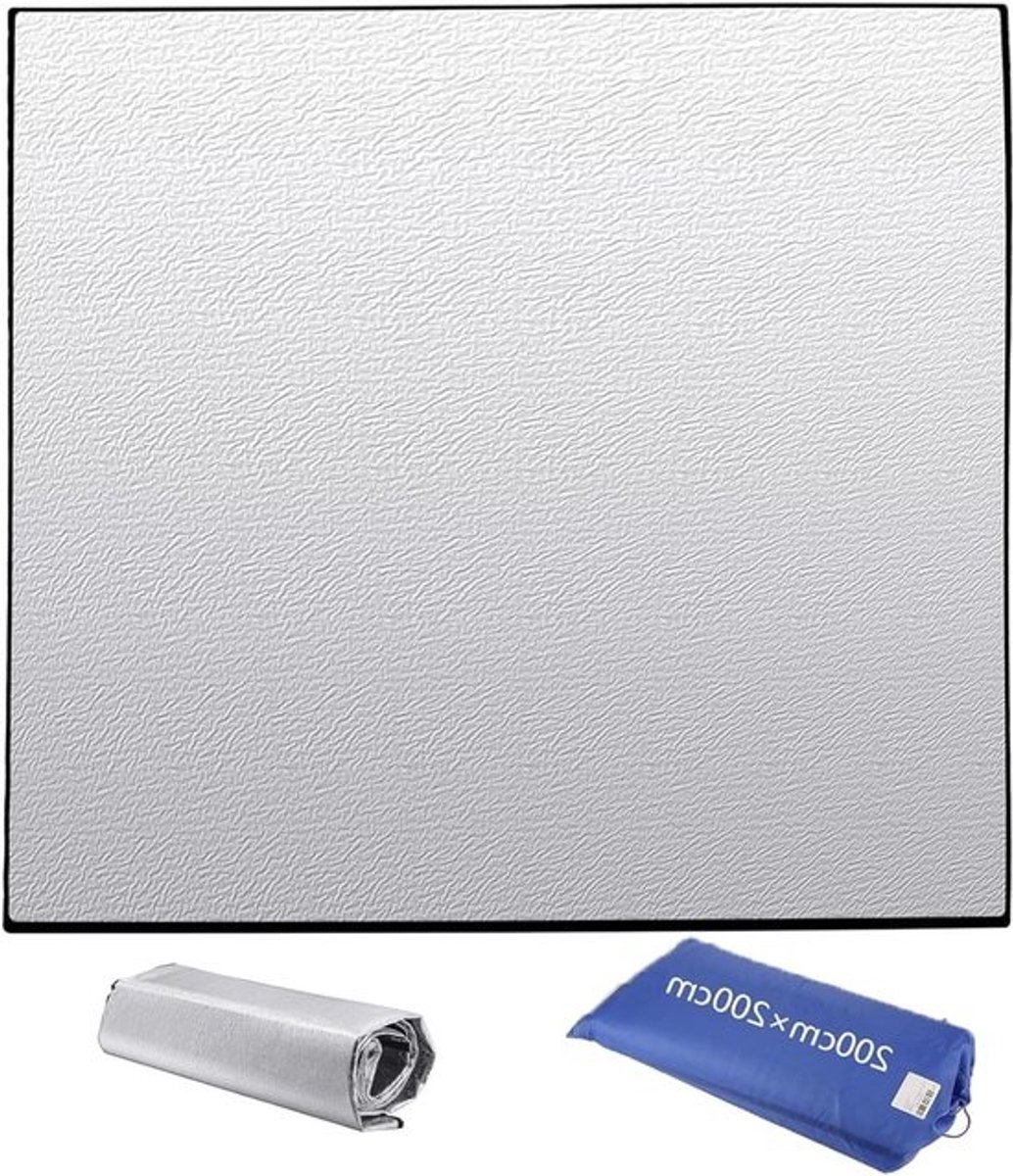 Vouwbare isolatiematte van 200 x 200 cm voor kamperen, yoga en thermische isolatie, ideaal als slaapmat of vloermat