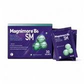 Magnimore B6 SM - Magnesium Citraat-Malaat met Actieve Vitamine B6 (P5P) - Voor Energie, Spierherstel, Zenuwgezondheid & Vitaliteit - 30 Sachets