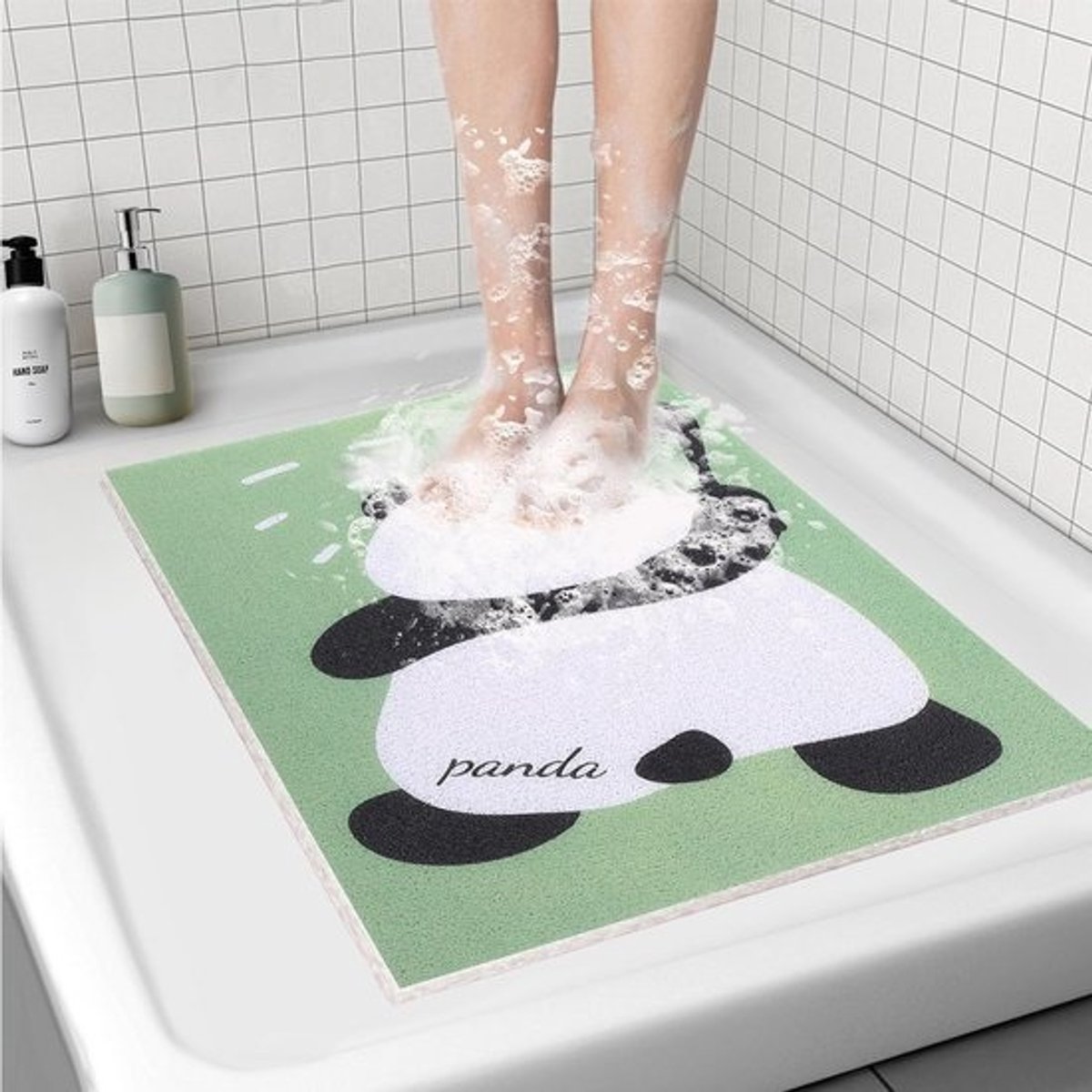 Antislip Loofah Douchemat - Zachte PVC Badkamermat voor Natte Ruimtes