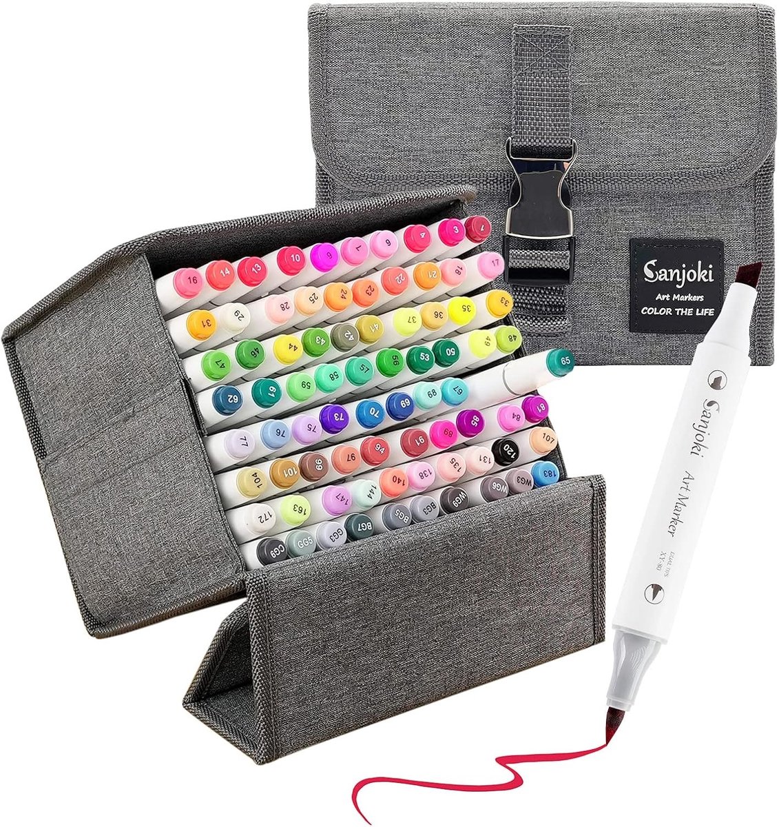 Alcohol-borstel markers - Multikleur - 1 count - Dubbele Borstel- en Beitelpunt - Voor Kunstenaars