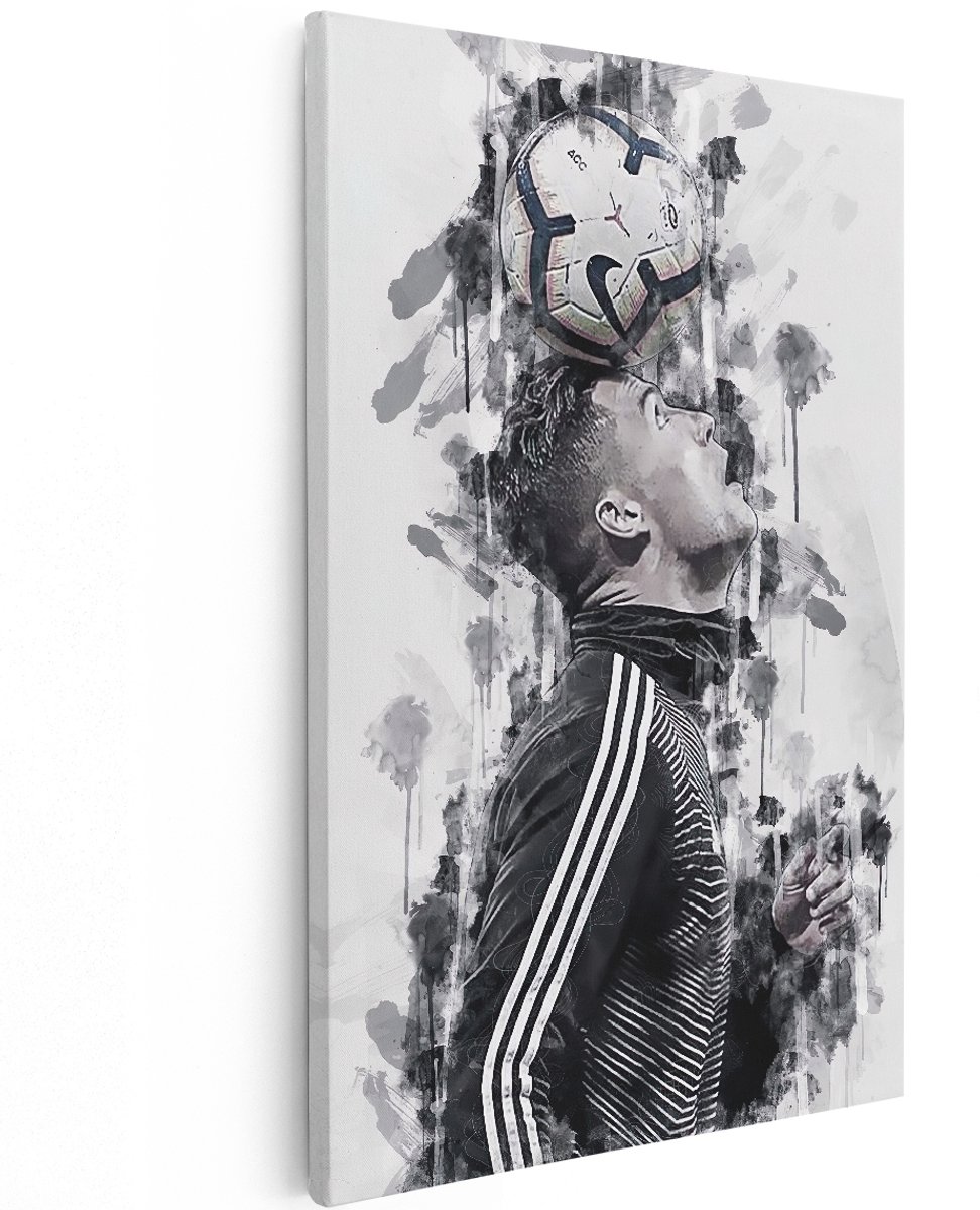 Artaza Canvas Schilderij Cristiano Ronaldo - CR7 - Voetbal - 120x180 cm - Groot - Wanddecoratie Slaapkamer - Muurdecoratie