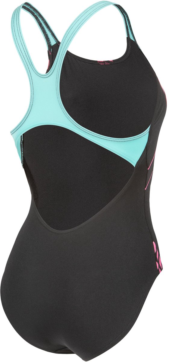 Arena Dames Badpak Graphic Swim Pro L Zwart Water