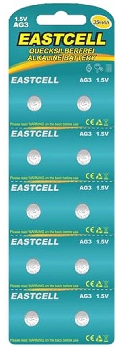 10 stuks AG3 LR41 Knoopcellen - Alkaline 1,5 V Knoopcelbatterijen