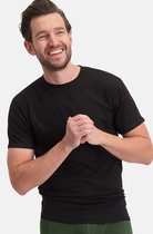 Bamboo Basics - Lot de 2 t-shirts en bambou pour hommes Col rond Ruben - Extra Long - Noir - S