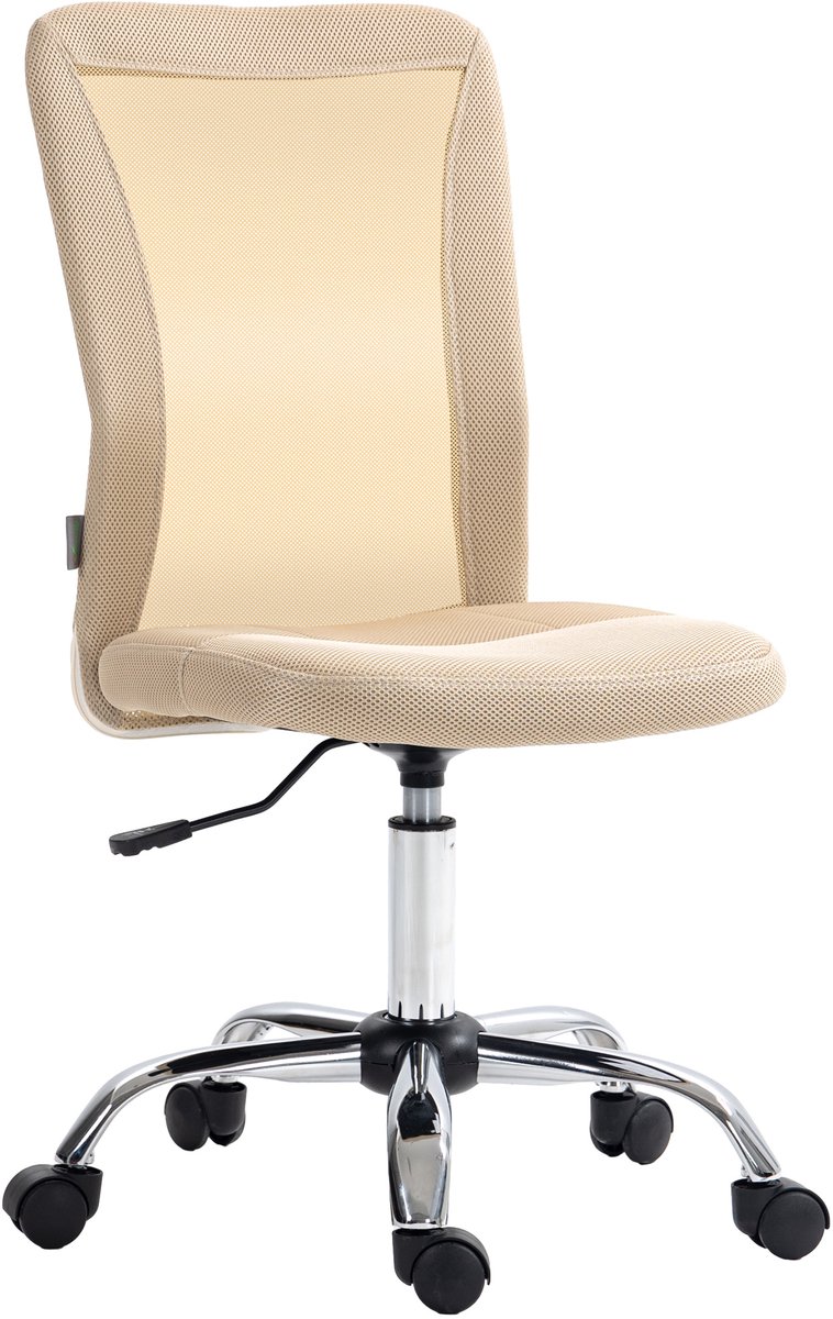 Ergonomische bureaustoel - in hoogte verstelbare draaistoel - 360 °draaibaar - voor thuis - slaapkamer - Beige