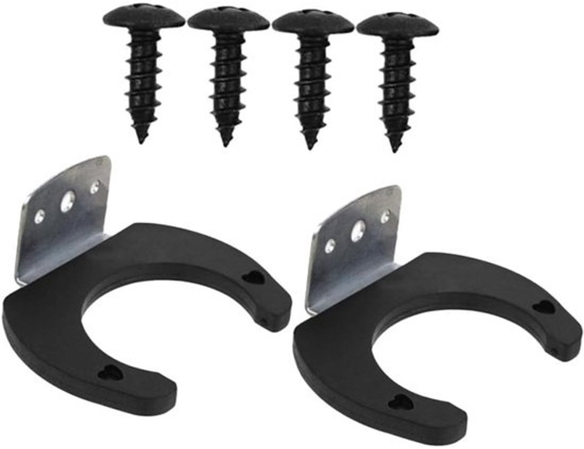 Microfoon Hangers - Microfoonsteunen Muur - Ktv Thuisgebruik - Duurzaam Ijzer Siliconen - 8x7x6.5cm - Zwart