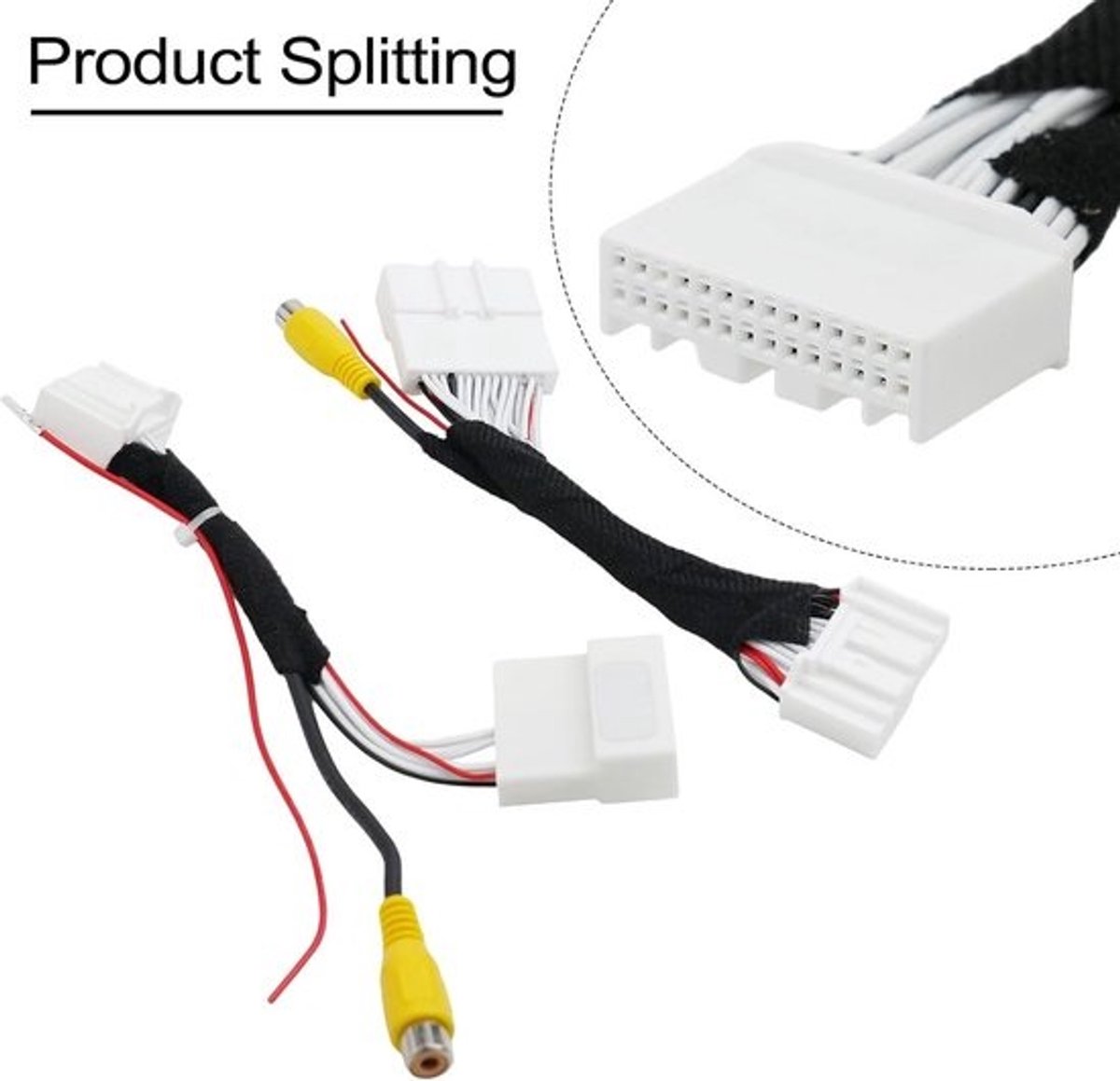 24 Pin + 28 Pin Achteruitrijcamera Kabel Adapter voor Toyota Navigatie Achteruitrijcamera Detectie