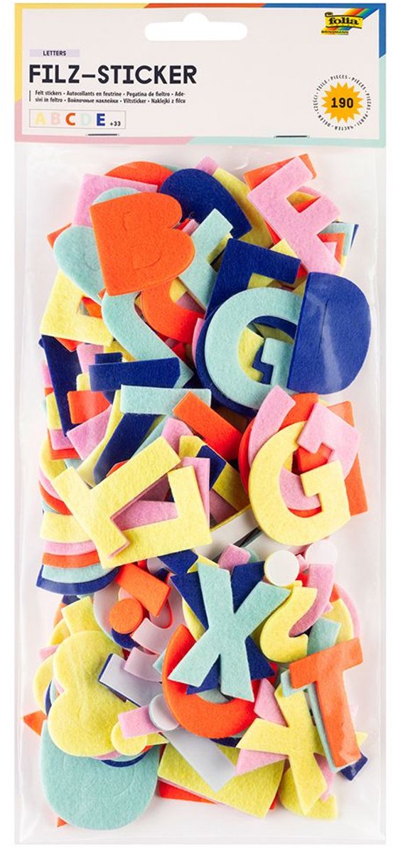 Viltstickers letters 190pcs.