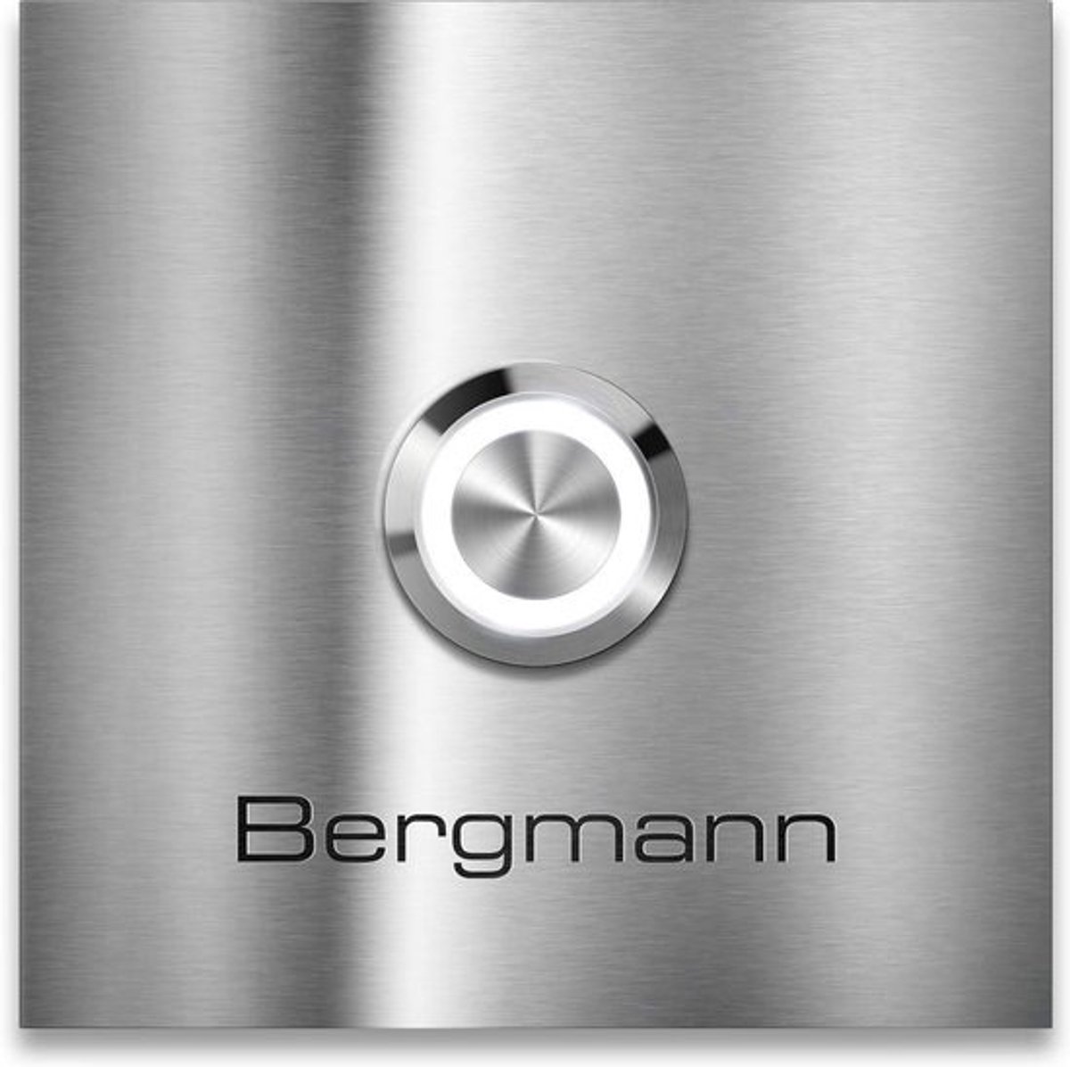 Ronde Deurbel van RVS met Naamgravure en LED Drukknop - Weerbestendig