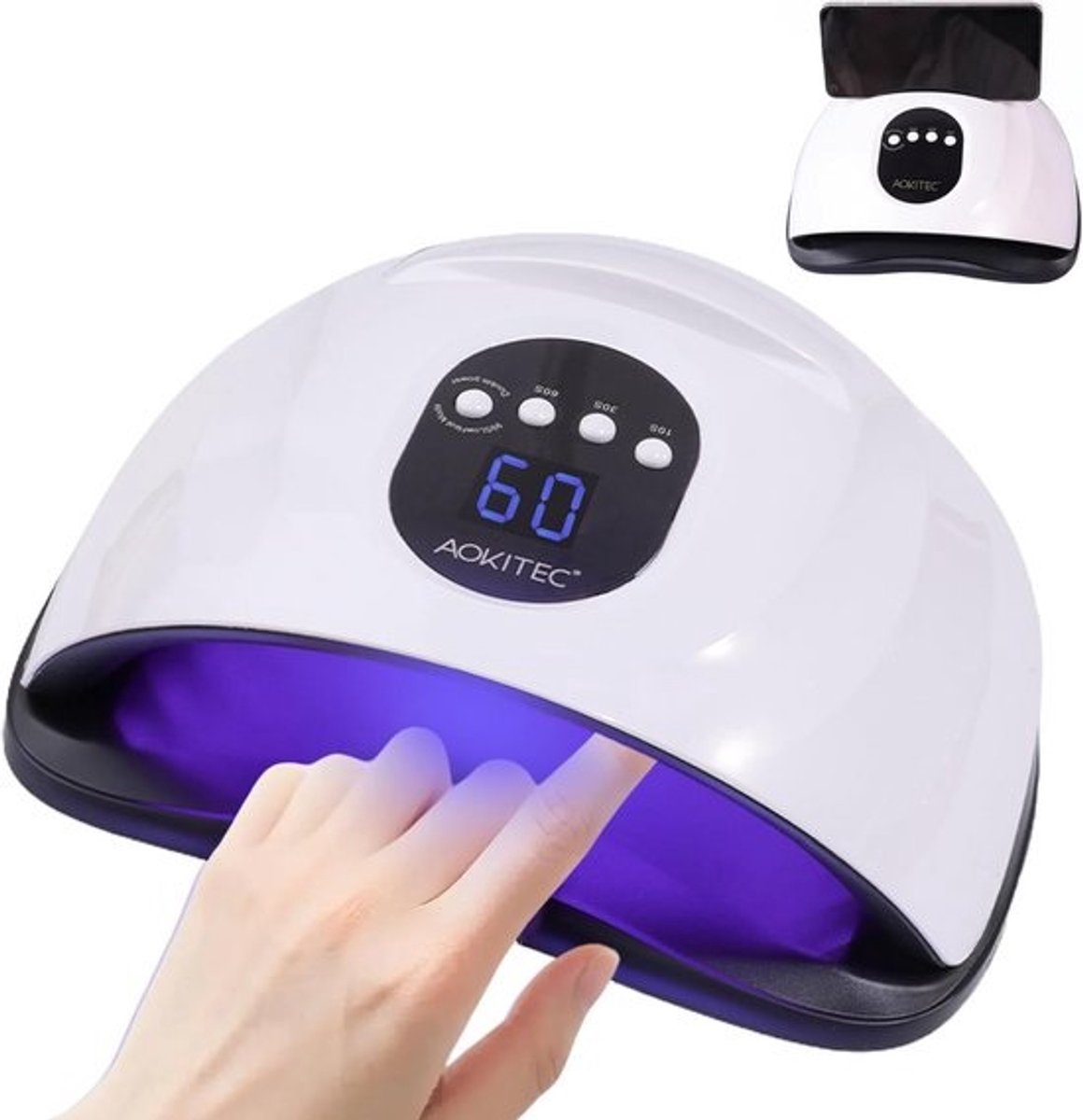 Krachtige UV LED Nagellamp 150W met Telefoonhouder - Droger voor Gellak en Gelnagels