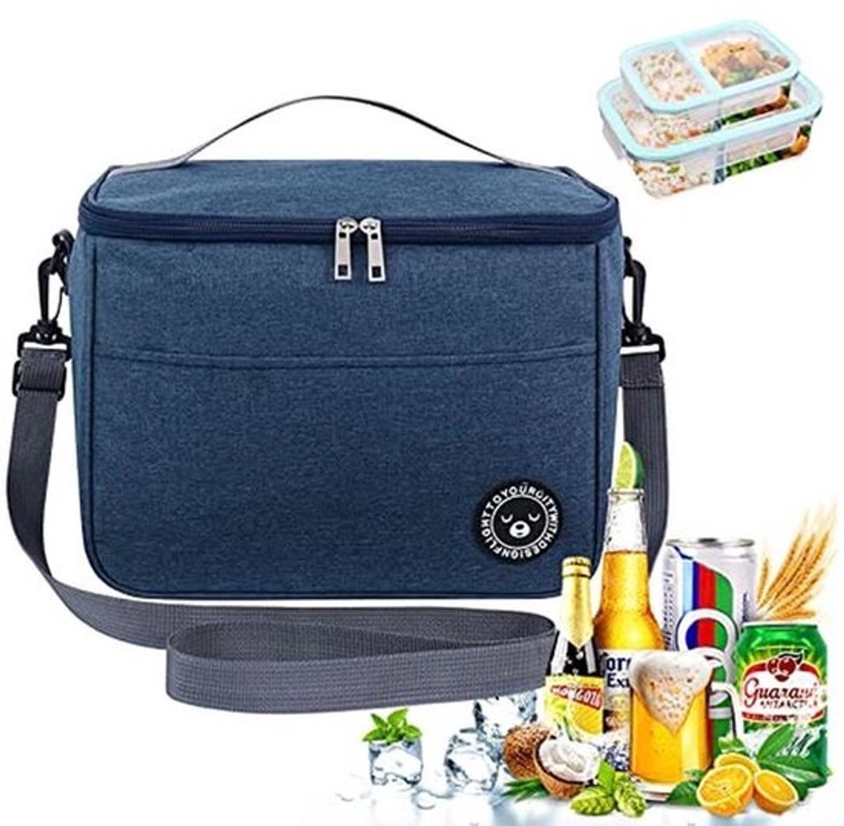 Thermische Tas voor Lunch, Picknick en Reizen, Vouwbare en Herbruikbare Koeltas met Hoge Capaciteit