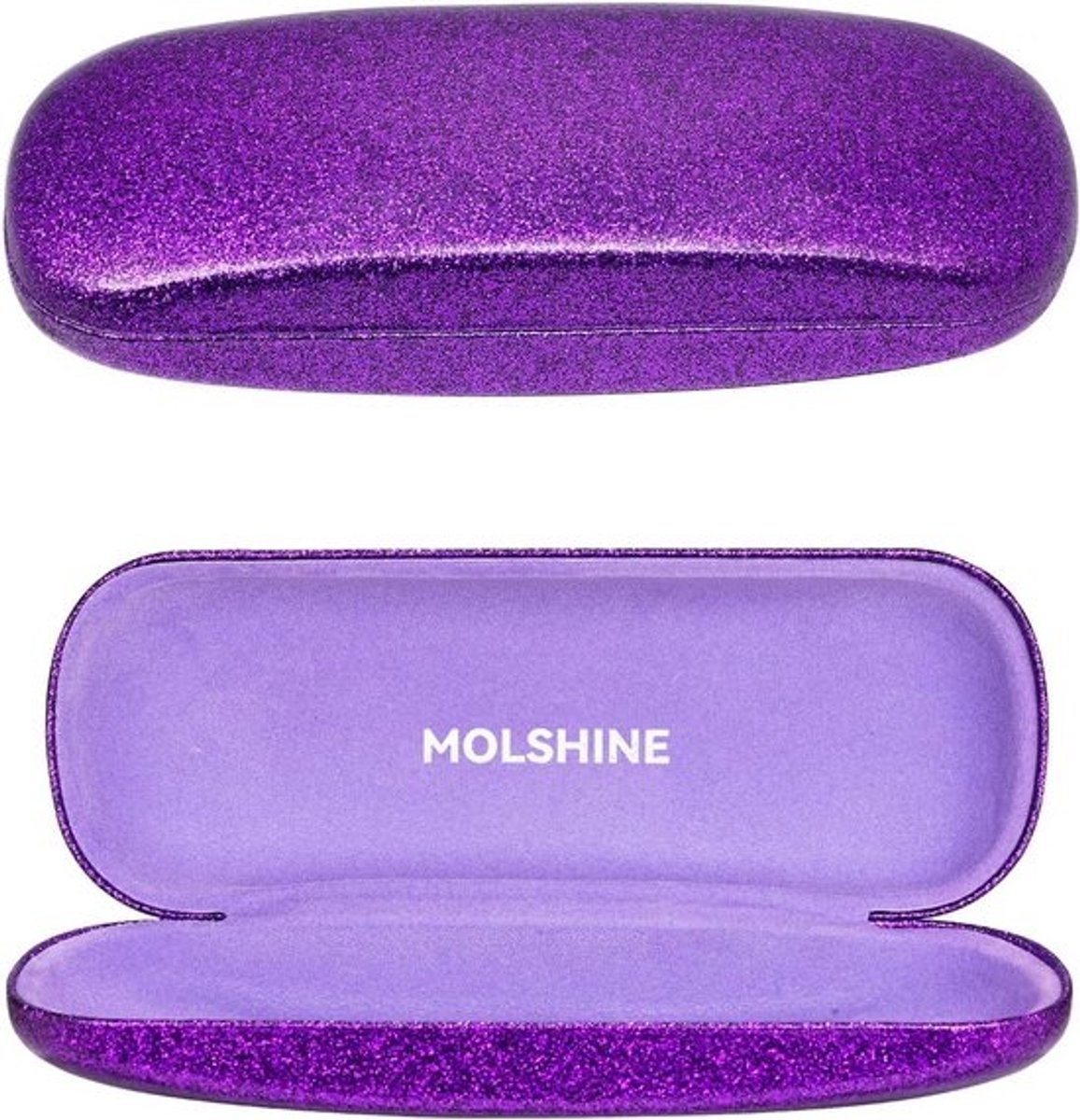 Bling Hard Shell Eyeglass Case voor Dames en Heren - Draagbare Sparkling Bril Etui voor Reizen, Studie en Werk