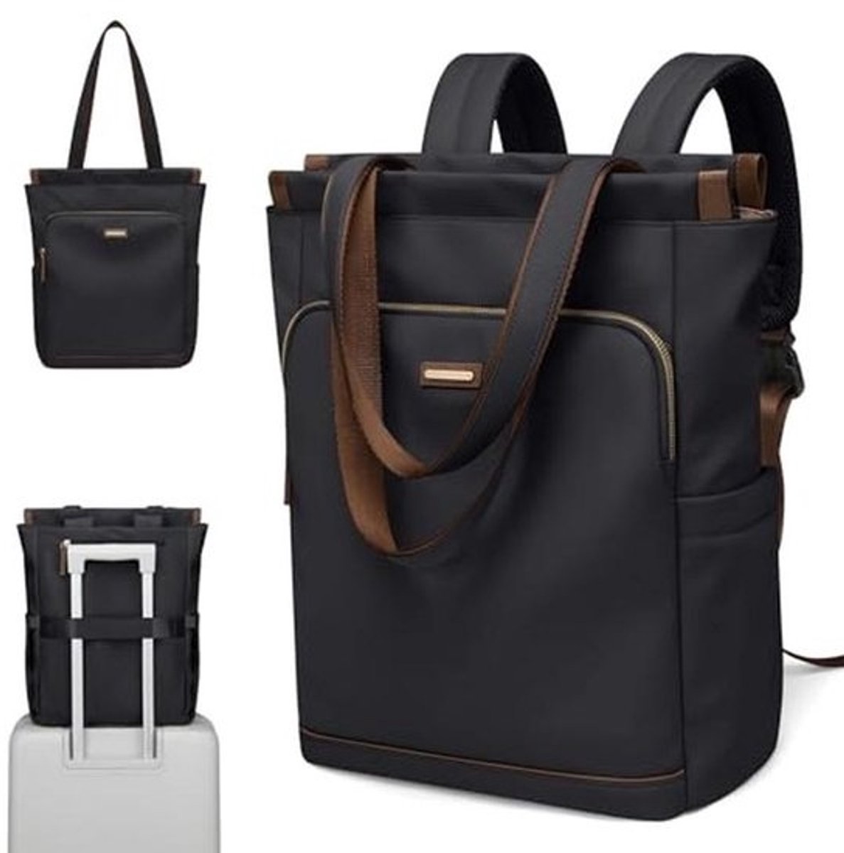 Converteerbare laptop rugzak voor dames - casual tas voor werk, college en reizen
