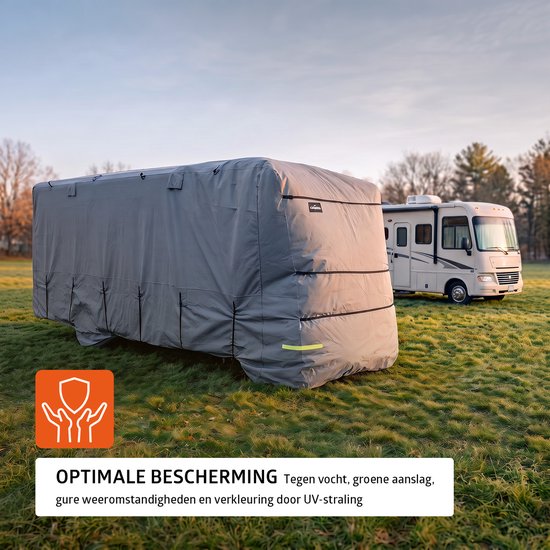 Campout Camperhoes - 6,5 m - Caravan beschermhoezen - Camperhoezen - Waterdicht en UV-bestendig - 4-laags SFS-stof, 160g/m² - YKK ritsen - Inclusief opbergtas - Grijs — afbeelding 5