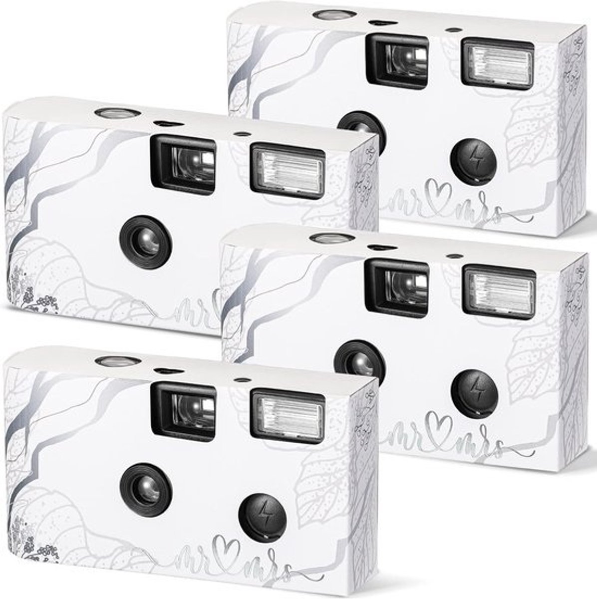 Wegwerp Filmcamera's - Eenmalige Camera's - Feestjes Fotograferen - Inclusief Kleurenfilm - Compact Formaat - Wit