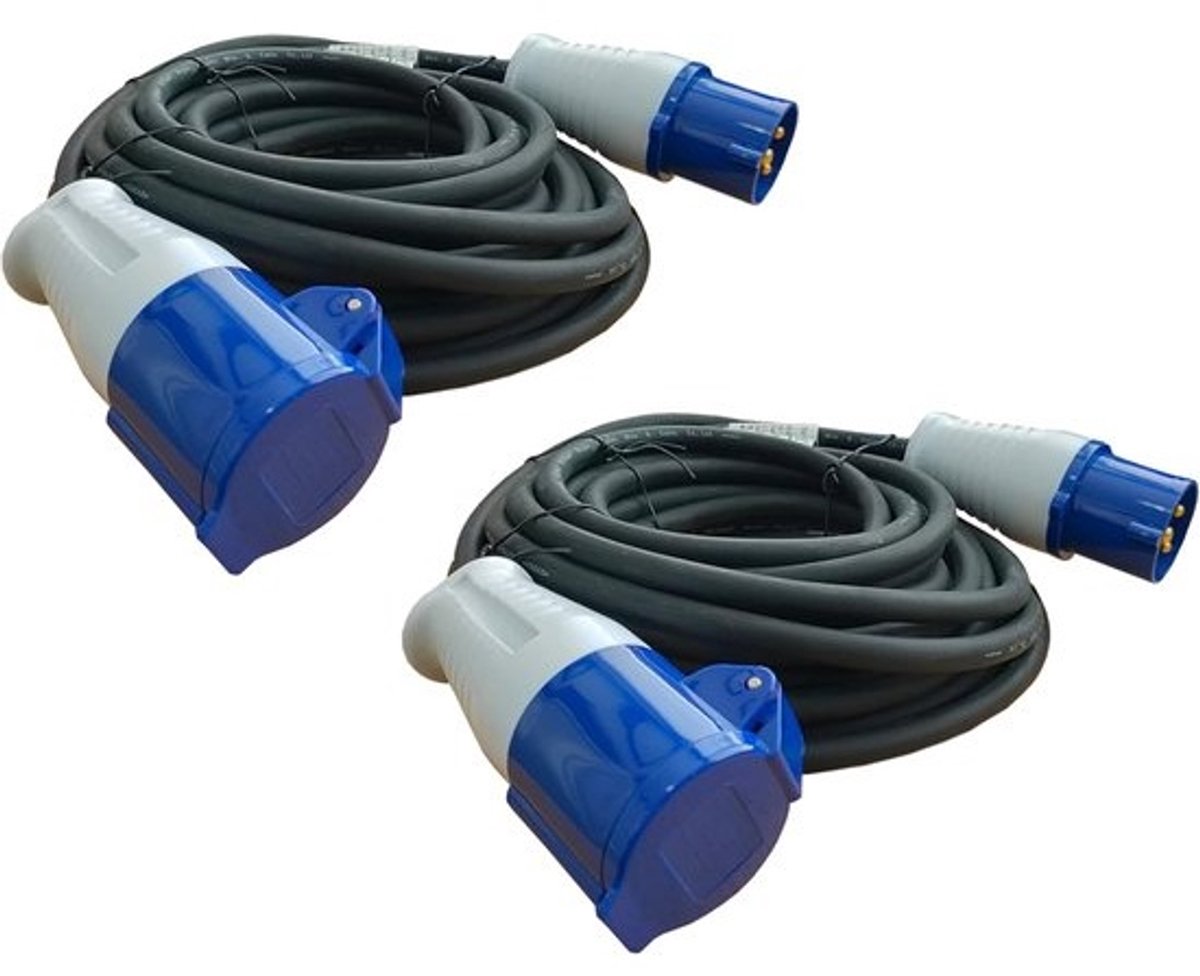 Verlengkabel CEE - Kampeer Kabel - Stroomvoorziening Camping - Spatwaterbestendig - 10 meter