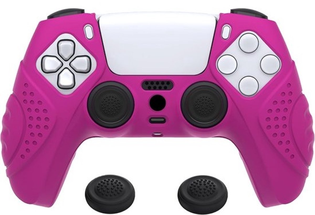 Antislip Beschermhoes - Siliconen Hoes - Intens Gamen - Ergonomische Grip - 10x6x3 cm - Neon Paars