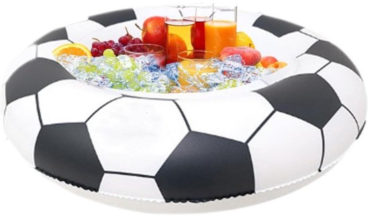 Opblaasbare IJskoeler - Drijvende Drinkemmer - Buitenfeesten Entertainment - Robuust Waterdicht Materiaal - 64 x 64 cm - Voetbal