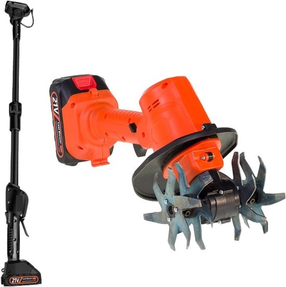 Elektrische Tuinfrees - Snoerloze Frees - Grond Bewerken - 10 Cm Werkdiepte - 1.2 Kg Gewicht - Oranje