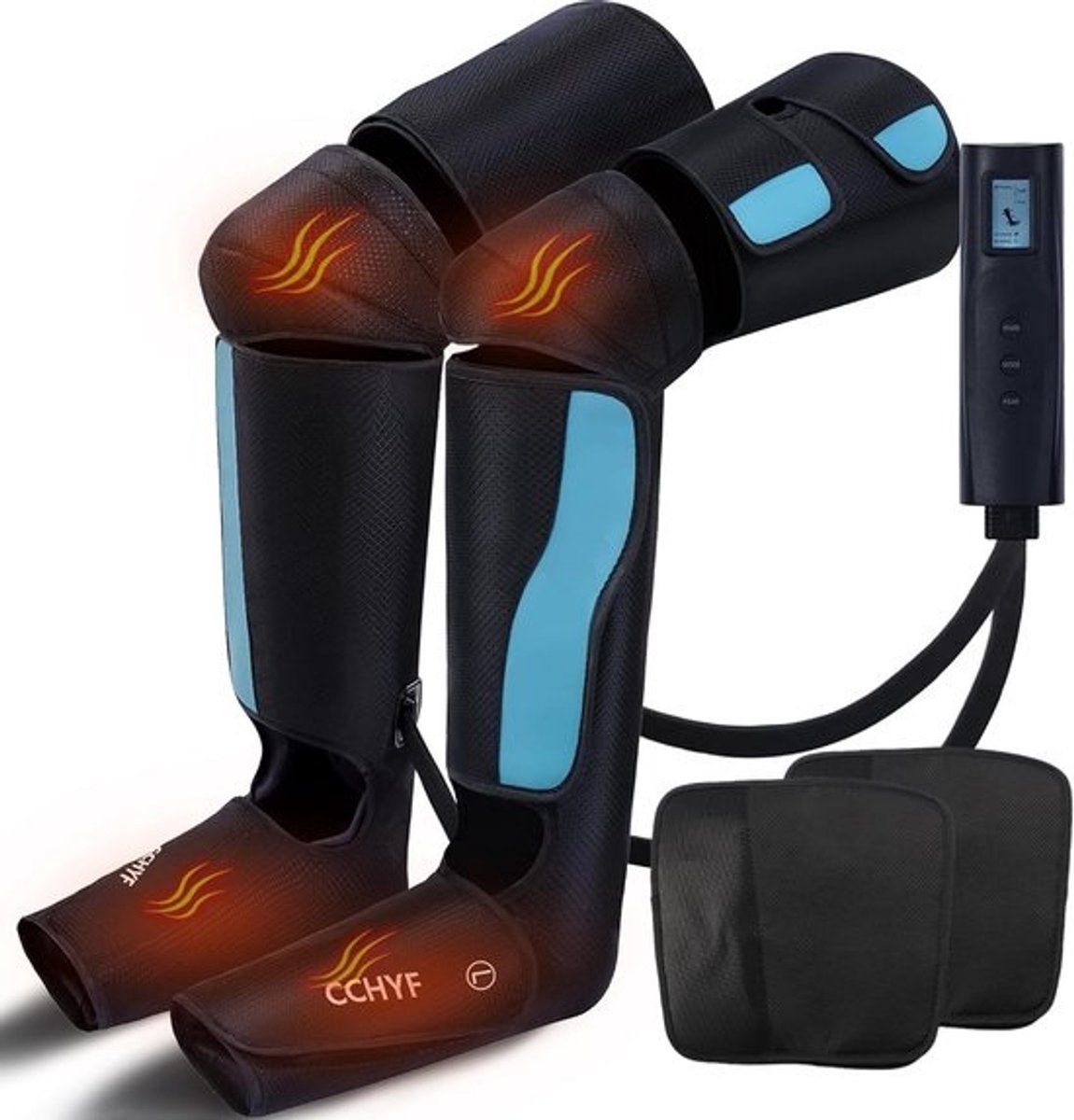 Luchtdruk Been-, Kuit- en Voetmassager met Warmtefunctie voor Spierherstel en Zwelling
