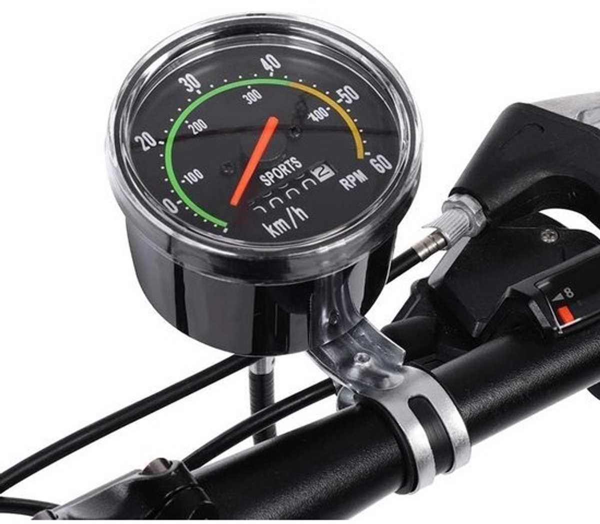 Analoge Fiets Kilometerteller - Mechanische Snelheidsmeter voor 26 t/m 29 Inch Fietsen en Driewielers